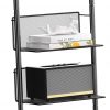 Amazon: $15.99 ($31.99) Wall-Mounted Ladder Shelf – 6-Tier Metal Bookshelf Organizer