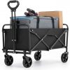 Amazon : $25.49 ($29.99)  Collapsible Foldable Wagon,Wagons Carts Foldable with Wheels,Utility Grocery Folding Beach Wagon for Sand Garden Sports Shopping Outdoor(Black).