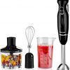 Amazon: $16.99 ($34.99)  Immersion Hand Blender, 300W Electric Handheld Portable Stick Mixer Set