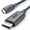 Amazon : $11.99 ($16.99) acer USB C to DisplayPort Cable 6.6 FT (4K@60HZ 2K@165Hz), Type-C to DisplayPort Cord (Sturdy Aluminum, Plug & Play) Thunderbolt 3/4/5 Compatible with MacBook Pro/Air, iPhone 16 Pro/Max, XPS, Surface