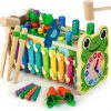 Amazon: $11.99 ($29.99) 6-IN-1 Wooden Montessori Toys for 1 Year Old, Mole-Tapping Game