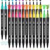 Amazon: $4.94 ($8.99) Dual Brush Marker Pens,24 Colored Markers,Fine Point