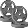 Amazon : $38.11 ($69.45)  Yes4All Standard 1-Inch Grip Weight Plates, Cast Iron with Multiple Sizes from 2.5 lb to 35 lb for Strength Training, Weightlifting & Muscle Toning