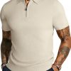 Amazon: $9.49 ($29.99) Men’s Zipper Polo Shirt Textured Casual Knit Short Sleeve Polo T Shirt