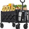 Amazon:$25.95 ($59.99)SONGMICS Small Collapsible Wagon with 400 lb Dynamic Weight Capacity, Foldable Wagon Cart, Folding Camp Cart with Wheels, for Outdoor, Yard, 90 L, Ink Black UGFW909B01
