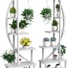 Amazon:$147.56 ($299.99)2 Pcs 6 Tier Tall Metal Indoor Plant Stand with Detachable Wheels, Plant Shelf Holder for Outdoor Clearance with Hanging Loop, Half-Moon-Shaped Multi-Purpose Plant Stands for Home Decor, Balcony,