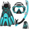 Amazon:$18.49 ($36.99)OutdoorMaster Mobula Snorkeling Gear for Adults,Mask Fins Snorkel Set with Panoramic View Anti-Fog, Dry Top Scuba Gear for Swimming Snorkeling Diving