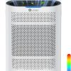 Amazon:$44.62 ($83.99)Air Purifiers for Home Large Room Cover 2,100 Ft²,Home Air Purifier with Air Quality Monitor & Aromatherapy,Auto H13 Air Purifier Removes Pets Hair Dust Smoke Odor,with 7 Colors Light(White)