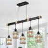 Amazon:$89.99 ($119.99)5-Light Kitchen Island Lighting, Black Farmhouse Chandeliers for Dining Room Light Fixture/Chandelier Over Table, Rustic Rattan Pendant Lighting for Kitchen Island Living Room Restaurant