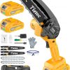 Amazon:$27.99 ($79.99)Tietoc Chainsaw, Electric Mini Chain Saw Cordless Power Hand Saw with 4000mAh Battery and Oil System for Tree Trimming & Wood Cutting, Garden Tools Gift for Men Dad Husband Gardener | 6 Inch