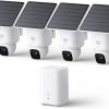 Amazon:$399.99 ($549.99)eufy Security SoloCam E30, 4-Cam Pack Kit, Security Cameras Wireless Outdoor, Solar Camera Outdoor Wireless, 360° Pan, AI Tracking, 2K Clarity, No Monthly Fee, Supports Only 2.4GHz