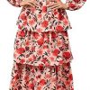 Amazon:$15.99 ($39.99)BTFBM Women's Fall Boho Floral Maxi Dresses 2025 Casual Long Sleeve Square Neck Flowy Tiered Ruffle Wedding Guest Dress