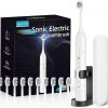 Amazon:$9.49 ($19.99)Adult and Children's Sonic Electric Toothbrush - Adult Rechargeable Electric Toothbrush with 10 Brush Heads and Travel case, 42000 VPM Motor, Built-in 2-Minute Intelligent Timer