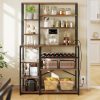 Amazon:$57.99 ($79.99)YITAHOME Kitchen Microwave Stand Bakers Rack Coffee Bar with Power Outlet, 39 Inch Large Freestanding Tall Dining Room Storage Shelves for Wine Liquor with Cup Holder, Rustic Brown