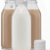 Amazon : $17.95 ($36.95)   JoyJolt Glass Milk Bottles with Lids and Pourer – 32 Oz, 3 Pack Airtight Heavy Duty Reusable Glass Bottles, Leakproof, BPA-Free, Food Grade, Dishwasher Safe Jug, Pitcher for Milk, Juice, and Water