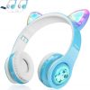 Amazon: $7.80 ($15.59) Kids Bluetooth Headphones Cat Ear LED Light Wireless Foldable