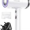 Amazon : 19.79 ($35.99) Wavytalk Hair Dryer with Diffuser 1875W Ionic Blow Dryer for Fast Drying with Concentrator Lightweight White.