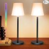 Amazon : $22.99 ($31.99)  Cordless Table Lamp Rechargeable 2 Pack Wireless Touch Light Battery Operated 3 Color & RGB Stepless Dimmable Portable Led Waterproof Small Lamps for Kichen/Dining/Outdoor/Patio/Restaurant