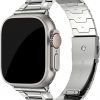 Amazon : $14.99 ($29.99)  Wristitani Compatible with Apple Watch Ultra Band Ultra2 Series 9 8 7 SE 6 5 4 3 for Men and Women, Stainless Steel Replacement Watch Strap for iWatch 49mm 45mm 44mm 42mm
