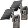 Amazon:$59.99 ($99.99)4G LTE Cellular Trail Cameras 2 Packs Unlimited Data Plan Solar Trail Cameras Built in SIM Card Game Camera IP65 Waterproof Security Camera with 2K Live Video, No Glow Night Vision