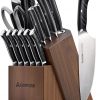 Amazon: $48.91 ($142.99) Kitchen Knife Set, 15 Piece Knife Block Sets with German