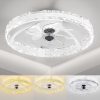 Amazon : $35.99 ($89.99)  Ceiling Fans with Lights and Remote 20'' Low Profile Flush Mount Led Fandelier 3000-6500K White