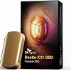 Amazon : $62.99 ($84.91)  SK hynix Beetle X31 1TB Portable SSD with DRAM, up to 1050MB/s, USB 3.2 Gen2, External Hard Drive Compatible with PC, Mac, Laptop, PS5 (Champagne Gold)