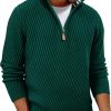 Amazon: $12.59 ($27.99)  Mens Quarter Zip Sweaters Casual Slim Fit Knit Texture