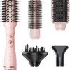 Amazon : $49.38 ($84.50) Blow Dryer Brush Set, Wavytalk Air Sculpt 5-in-1 Hot Air Brush Set, Multi Hair Styler for Salon Blowouts, Smooth Curls, Volumizing and Straightening, Sleek and Less Frizz, Pink