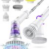 Amazon : $24.99 ($54.99) Electric Spin Scrubber, Cordless Shower Scrubber Rotary Floor Brushes & Pad Drivers with 6 Brush Heads - 2H Dual Speed, IPX7 Waterproof Extension Handle for Bathroom Tile Car Cleaning (White)