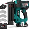 Amazon : $154.77 ($189.98)  NEU MASTER Nail Gun Battery Powered, Cordless Nail Gun-18GA 2 Inch Nail with Depth Adjustment/1800pcs Nails, Multi-Usage Brad Nailer for Trim, Molding, Woodwork, DIY Upholstery-20V Battery&Charger
