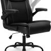 Amazon : $69.93 ($99.98)  NEO CHAIR Office Desk Computer Chair Ergonomic Executive Mid-Back Leather Gaming Chair with Adjustable Flip-Up Armrests Wheels Swivel for Home Study Task (Jet Black)