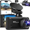Amazon : $34.99 ($79.99)   Dash Cam Front and Rear 4K/1080P, Dash Camera for Cars Build in WiFi, Full HD Dash Cam with APP Control, 3.94'' IPS Screen Dash Camera with 32GB SD Card, G-Sensor, 24Hr Parking Mote, Loop Recording