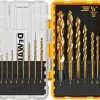 Amazon : $13.53 ($19.52) DEWALT Drill Bit Set, Titanium Nitride Coated, 14-Piece (DW1354)