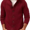 Amazon: $11.99 ($36.99) Mens Cardigan Sweater Button Down Stand Collar Cardigans