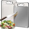 Amazon: $7.98 ($9.99)  Stainless Steel Cutting Board for Kitchen,Double Sided Non Toxic