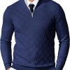 Amazon: $12.14 ($26.99) Quarter Zip Pullover Men Dress Sweaters Long Sleeve