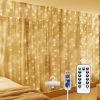 Amazon:  $5.49 ($14.99) 300 LED Fairy Curtain Lights, 9.8ft x 9.8ft Warm White