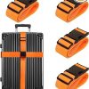 Amazon : $8.49 ($9.99)  Luggage Straps for Suitcases TSA Approved Travel Belt 4 Pack by Chelmon(Orange)