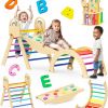 Amazon: $69.99 ($139.99) Pikler Triangle Set 9-in-1 Foldable Wooden Climbing Toy for Toddler
