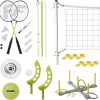 Amazon : $25.26 ($49.99) Franklin Sports Fun 5 Combo Outdoor Game Set - Backyard, Beach + Camping Games for Kids - Badminton, Volleyball, Flip Toss, Flying Disc - Horseshoes or Ring Toss