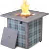 Amazon : $80.99 ($149.99)  28'' Propane Fire Pit, 50,000 BTU Fire Pit Table with Lava Rocks, ETL-Certified Outdoor Fire Pit Table with Lid for Outdoor Party Gathering Heat for Patio Deck Garden Courtyard (Square,Grey)