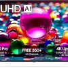 Amazon:  $396.99 ($499.00) 65UA7700P 65 inch Class UA77 Series LED AI 4K Smart webOS TV (2025)
