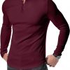 Amazon: $7.49 ($14.99) Mens 2025 Casual Henley Shirt Fall Long Sleeve Slim Fitted Shirts Button Athletic Tee for Running Gym