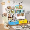 Amazon : $30.99 ($59.99) Kids Bookshelf and Toy Storage, 3 Tier Kids Bookcase, Sling Bookshelf and 2 Drawer, Toddler Montessori Book Shelf with Toy Storage Organizer for Kids Room, Playroom, Nursery, Livingroom, Bedroom