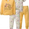 Amazon:  $9.99 ($17.99) Baby Girls’ Toddler Snug Fit 4-Piece Pajama Set