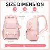 Amazon:$12.00 ($24.00)School Backpack for Girls Cute Backpack Elementary Middle School High School Teenage Girls Schoolbag (Pink)