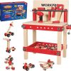 Amazon:$26.99 ($53.99)WORKPRO Wooden Workbench Kit Kids Tool Bench, Building Toy Set Creative&Educational Construction Toy, Great Gift for Toddlers 3+