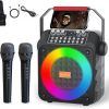 Amazon:$24.99 ($50.00) Karaoke Machine with 2 Wireless Microphones for Adults Kids