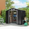 Amazon:$201.30 ($247.93)Outsunny 7' x 4' Outdoor Storage Shed, Garden Tool Metal Shed with Foundation Kit, Double Lockable Door, Air Vents and Sloping Roof, for Backyard, Patio, Lawn, Dark Gray